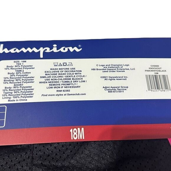 Champion Toddler Girls 3 Piece Active Set Size 18M - Picture 7 of 9